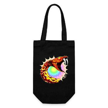 Kosmische Schlange - Geschenkbeutel für Flaschen - Schwarz - Vorne