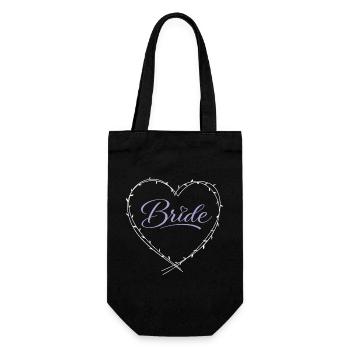 Bride - Gift Bag for Bottles - black - Front