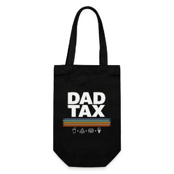 Titre alimentaire rétro de la taxe pour les pères - Sac à bouteille - noir - Devant