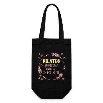 Pilates Stabilität Mitte - Geschenkbeutel für Flaschen - Schwarz - Vorne