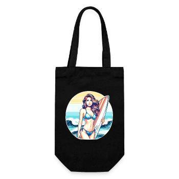 Surf Diva at Sunset - Gift Bag for Bottles - black - Front