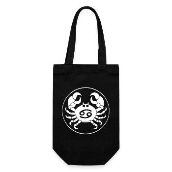 Cancer Star Sign (White) - Gift Bag for Bottles - black - Front