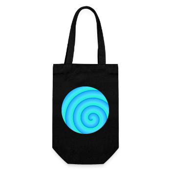 Spirale Bleu-Vert - Sac à bouteille - noir - Devant