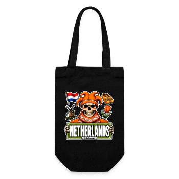 SkullCostume World Edition: Niederlande - Geschenkbeutel für Flaschen - Schwarz - Vorne