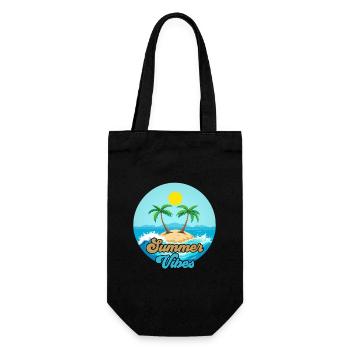 Summer Vibes Tropical Island - Gift Bag for Bottles - black - Front
