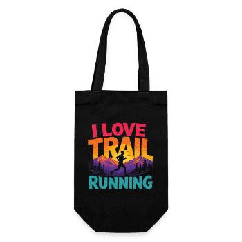 I Love Trail Running - Gift Bag for Bottles - black - Front