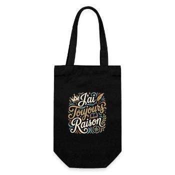 I'm always right - Gift Bag for Bottles - black - Front