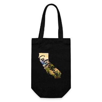 Carte aquarelle Californie - Sac à bouteille - noir - Devant