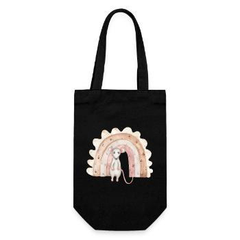 Souris aquarelle devant Bohemi Arc-en-ciel - Sac à bouteille - noir - Devant