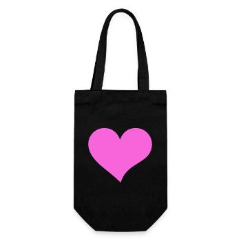 Cœur - Sac à bouteille - noir - Devant