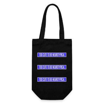 Too Cute To Be Neurotypical Lustig Autismus Logo - Geschenkbeutel für Flaschen - Schwarz - Vorne