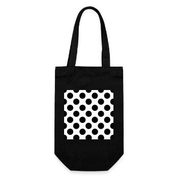 Polka Dot Monochrome Muster - Geschenkbeutel für Flaschen - Schwarz - Vorne