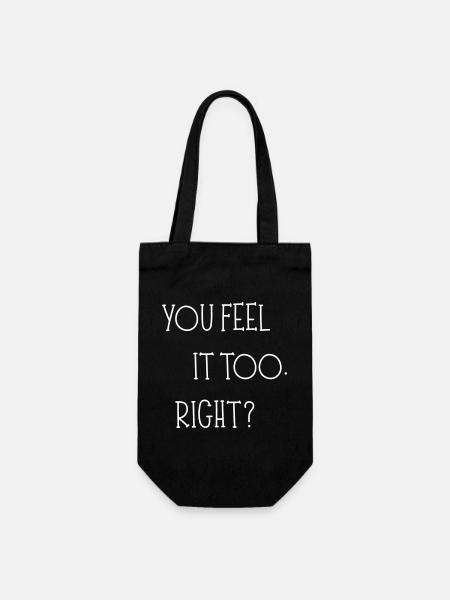 You Feel It Too, Right? - Geschenkbeutel für Flaschen - Schwarz