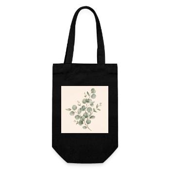 Moins de précipitation, plus de vie | Design vintage d’eucalyptus - Sac à bouteille - noir - Devant