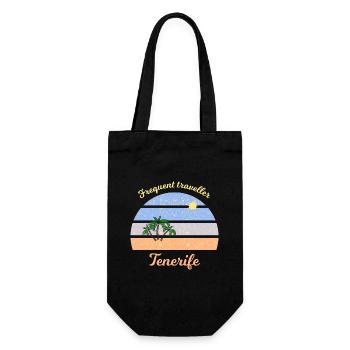 Häufiger Reisender Teneriffa - Geschenkbeutel für Flaschen - Schwarz - Vorne