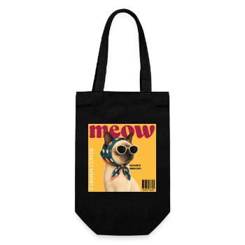 Meow Elegance Sunglass Cat - Gift Bag for Bottles - black - Front