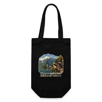 Hallstatt Austria - Geschenkbeutel für Flaschen - Schwarz - Vorne
