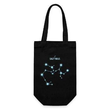 Sagittarius Zodiac Sign Star Constellation Blue - Gift Bag for Bottles - black - Front