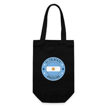 Patagonian Flag Badge: El Calafate - Gift Bag for Bottles - black - Front