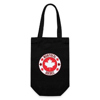 Montreal Quebec Maple Crest - Gift Bag for Bottles - black - Front