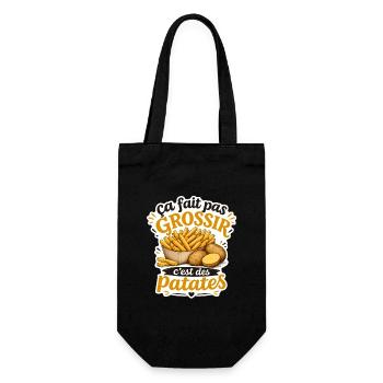 Ça fait pas grossir c'est des patates (Frites) - Sac à bouteille - noir - Devant