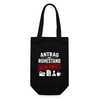 Antrag auf Ruhestand genehmigt - Geschenkbeutel für Flaschen - Schwarz - Vorne