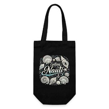 Bachelor Party Women's Shirt Maritime - Getting Nauti Shell - Gift Bag for Bottles - black - Front