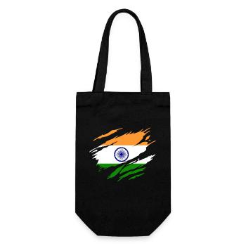 India Indian Flag Indian - Gift Bag for Bottles - black - Front