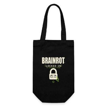 Brainrot Locked In - Gift Bag for Bottles - black - Front