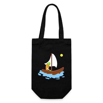 Mignonne navigation de carottes - Sac à bouteille - noir - Devant