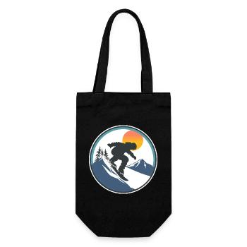 Snowboarding Graphics - Gift Bag for Bottles - black - Front