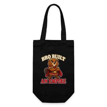 Bro Built an Empire Funny Roman Beaver Meme - Gift Bag for Bottles - black - Front