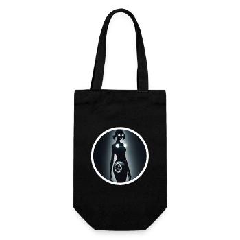 Cyberpunk Cyborg Car Girl Silhouette - Sac à bouteille - noir - Devant