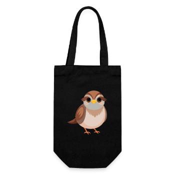 Baby sparrow - Gift Bag for Bottles - black - Front