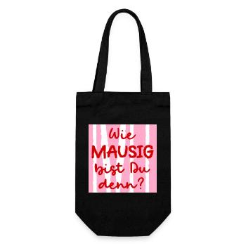 Freundschaft Maus Freundin - Geschenkbeutel für Flaschen - Schwarz - Vorne
