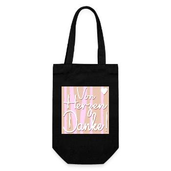 Appreciation Thank you - Gift Bag for Bottles - black - Front