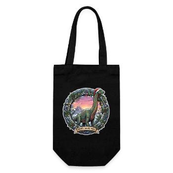 Brachiosaurus Christmas - Sac à bouteille - noir - Devant