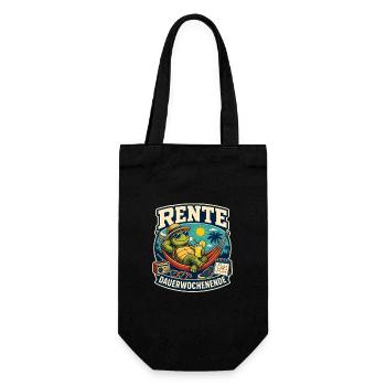 Rente – Dauerwochenende - Geschenkbeutel für Flaschen - Schwarz - Vorne