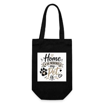 Chez moi, c’est là où se trouve mon animal de compagnie - Sac à bouteille - noir - Devant