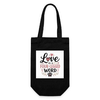 L’amour est un mot à quatre pattes - Sac à bouteille - noir - Devant