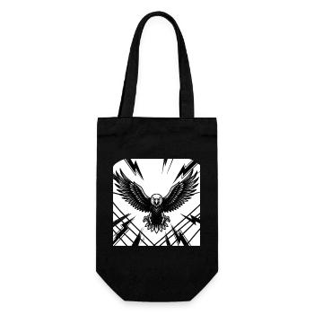 Adlersturm - Monochrom - Geschenkbeutel für Flaschen - Schwarz - Vorne
