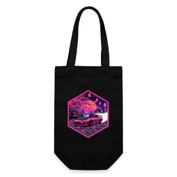 Emblème rétro des années 90 des JDM S13 Sakura Lanterns Hex - Sac à bouteille - noir - Devant