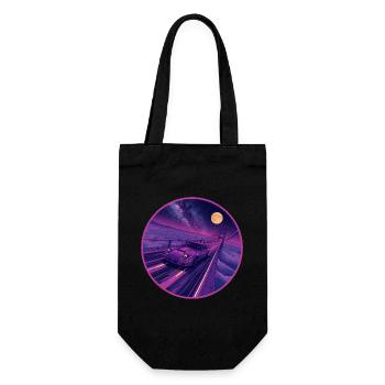 Retro 80er JDM Coupé Galaxy Highway Circle Emblem - Geschenkbeutel für Flaschen - Schwarz - Vorne