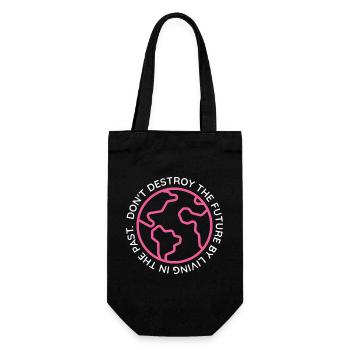 DON'T DESTROY THE FUTURE PINK  - Geschenkbeutel für Flaschen - Schwarz - Vorne