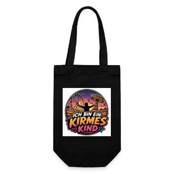 Ich bin ein Kirmes Kind - Geschenkbeutel für Flaschen - Schwarz - Vorne