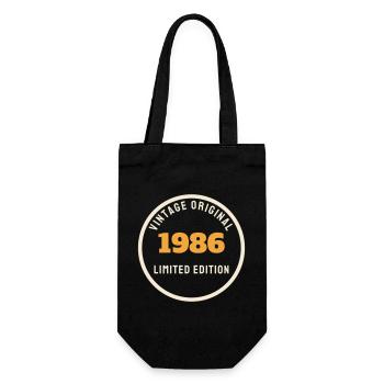 Vintage 1986 Original Limited Edition 40th Birthday - Gift Bag for Bottles - black - Front