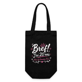 Femme cadeau d'anniversaire 40 ans - Sac à bouteille - noir - Devant