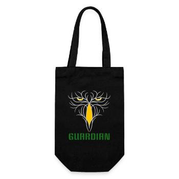 GUARDIAN - Taktisches Raubvogel-Design - Geschenkbeutel für Flaschen - Schwarz - Vorne