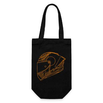 Helm - Geschenkbeutel für Flaschen - Schwarz - Vorne