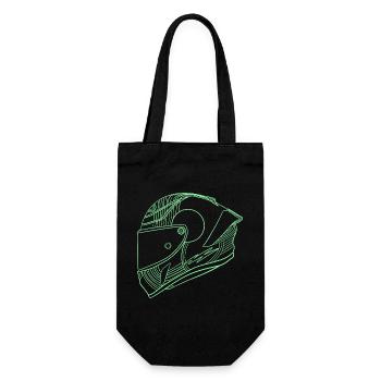 Helm - Geschenkbeutel für Flaschen - Schwarz - Vorne
